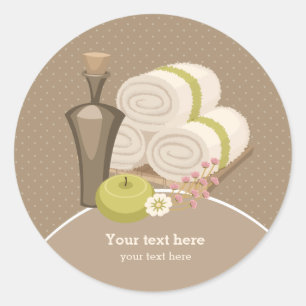 Beauty Wellness-Center Salon Runder Aufkleber