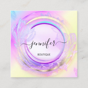 Beauty WELLNESS-CENTER Shop Makeup Pink QR-Logo  Quadratische Visitenkarte