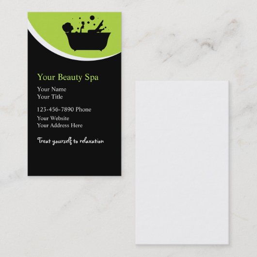 Beauty Wellness-Center Visitenkarten Visitenkarte (Vorne/Hinten)