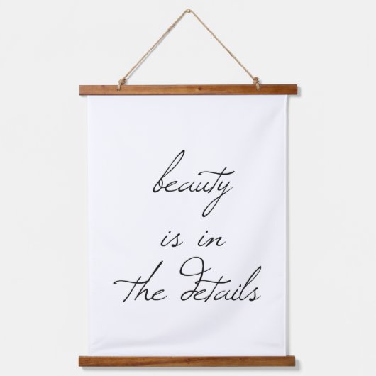 Beauty Wood Topped Wall Tapestry Wandteppich Mit Holzrahmen (Vorderseite)