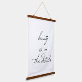 Beauty Wood Topped Wall Tapestry Wandteppich Mit Holzrahmen (Gewinkelt)