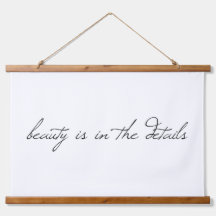 Beauty Wood Topped Wall Tapestry