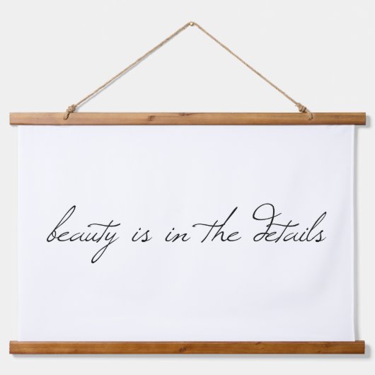 Beauty Wood Topped Wall Tapestry Wandteppich Mit Holzrahmen (Vorne)