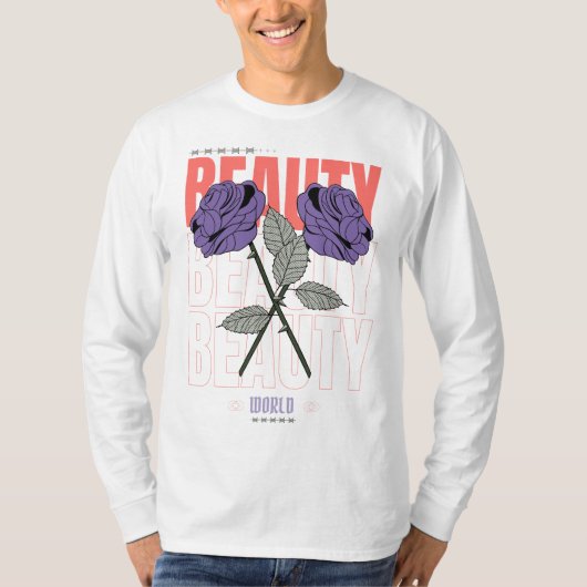Beauty World Shirt - Gothic Rose Ästhetisches Desi (Vorderseite)