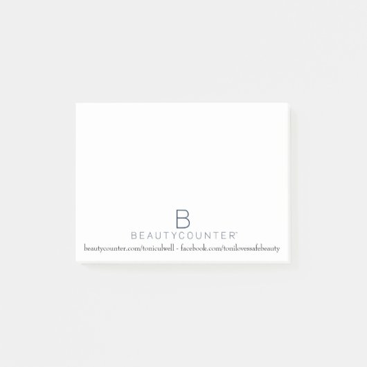 Beautycounter klebrige Anmerkungen für Berater Post-it Klebezettel (Vorderseite)