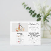 Beautycounter Makeup Info Card Postkarte (Stehend Vorderseite)
