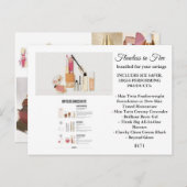 Beautycounter Makeup Info Card Postkarte (Vorne/Hinten)