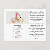 Beautycounter Makeup Info Card Postkarte (Vorderseite)