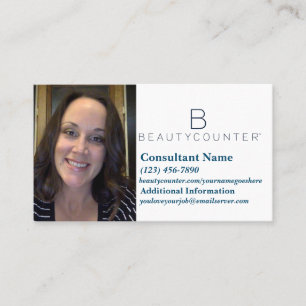 Beautycounter Visitenkarte mit Tatsache