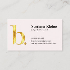 Beautycounter Visitenkarte-Rosa Visitenkarte