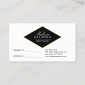 Beautykarte für Gold Glitzer und Glamour Empfehlungskarte (Rückseite)