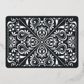 Beaux Arts | Elegant Vintage Art Deco Wedding Folieneinladung (Rückseite)