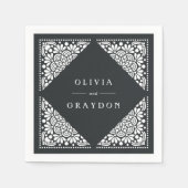 Beaux Arts Personalisiert Wedding Serviette (Vorderseite)