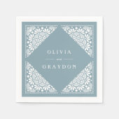 Beaux Arts Personalisiert Wedding Serviette (Vorderseite)