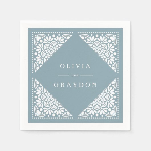 Beaux Arts Personalisiert Wedding Serviette (Vorderseite)