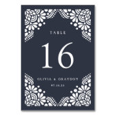 Beaux Arts Personalisierte Tischnummer Card (Rückseite)