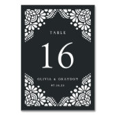 Beaux Arts Personalisierte Tischnummer Card (Rückseite)