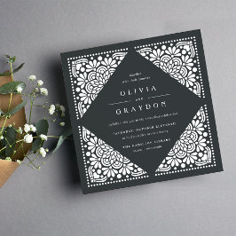 Beaux Arts Square Einladung zur Hochzeit | Holzkoh