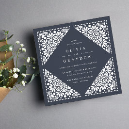 Beaux Arts Square Einladung zur Hochzeit | Tinte