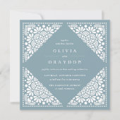 Beaux Arts Square Einladung zur Hochzeit | Tourmal (Vorderseite)