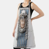 Beaux Arts Walrus Sculpture Custom Monogram Schürze (InSitu)