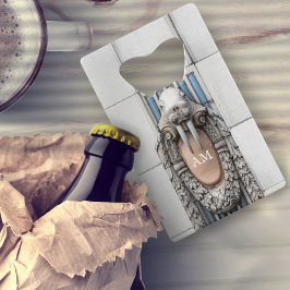 Beaux Arts Walrus Skulptur Custom Monogram Geldbeutel Flaschenöffner