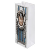 Beaux Arts Walrus Skulptur Custom Monogram Geschenktüte Für Weinflaschen (Rückseite Schrägansicht)
