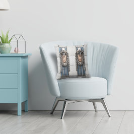 Beaux Arts Walrus Skulptur Custom Monogram Kissen