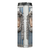 Beaux Arts Walrus Skulptur Custom Monogram Thermosbecher (Rückseite)