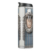 Beaux Arts Walrus Skulptur Custom Monogram Thermosbecher (Nach rechts gedreht)