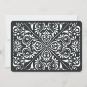 Beaux Arts Wedding Einladung | Holzkohle (Rückseite)