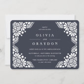 Beaux Arts Wedding Einladung | Tinte (Vorderseite)