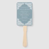 Beaux Arts Wedding Programm Fächer (Vorderseite)