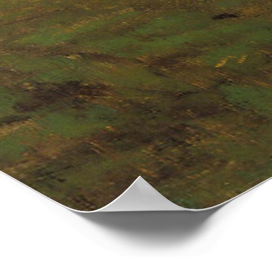 Beaux - Landschaft mit Gebäude Poster (Ecke)