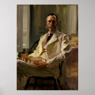 Beaux - Mann mit Katze (Henry Sturgis) Poster