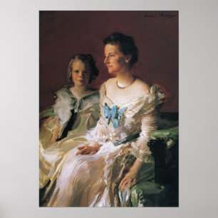 Beaux - Mrs. Theodore Roosevelt und Tochter Ethel Poster
