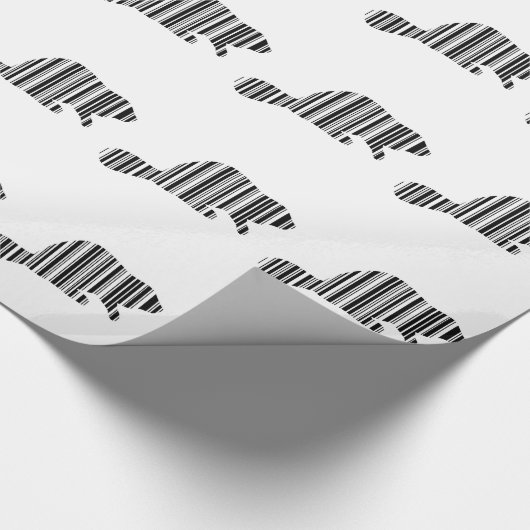 BEAVER BAR CODE - Muster für Tierstrichcode Geschenkpapier (Ecke)