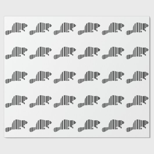 BEAVER BAR CODE - Muster für Tierstrichcode Geschenkpapier (Flach)