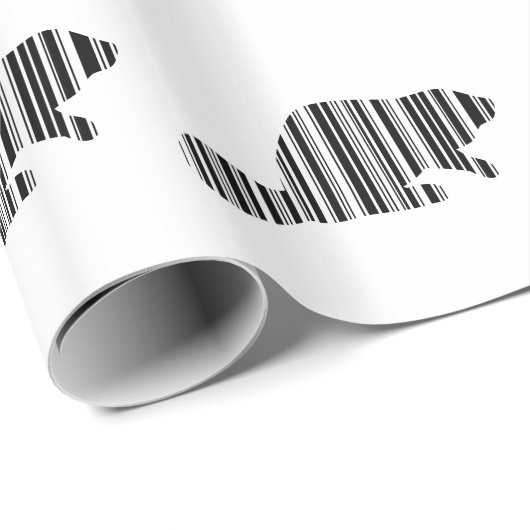 BEAVER BAR CODE - Muster für Tierstrichcode Geschenkpapier (Rolleneckpunkt)