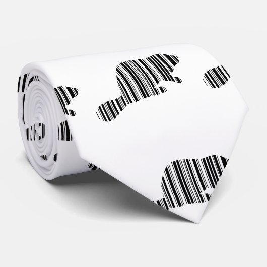 BEAVER BAR CODE - Muster für Tierstrichcode Krawatte (Gerollt)