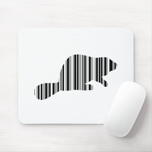 BEAVER BAR CODE - Muster für Tierstrichcode Mousepad (Mit Mouse)