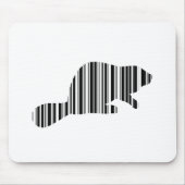 BEAVER BAR CODE - Muster für Tierstrichcode Mousepad (Vorne)