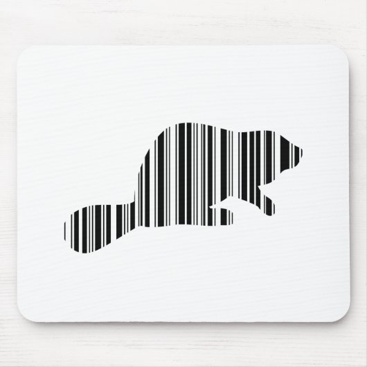 BEAVER BAR CODE - Muster für Tierstrichcode Mousepad (Vorne)