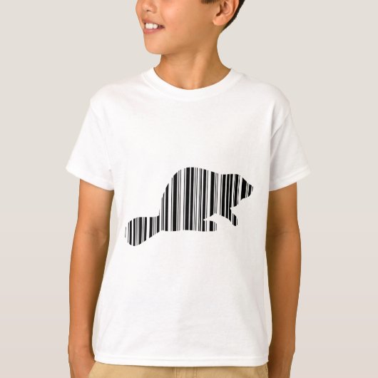 BEAVER BAR CODE - Muster für Tierstrichcode T-Shirt (Vorderseite)
