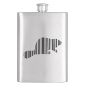 BEAVER BAR CODE Tierschutzmuster Flachmann (Vorderseite)