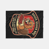 Beaver bbq if it’s not over face you’re eating fleecedecke (Vorderseite (Horizontal))