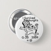 beaver Bewegung, ich überlebte, G-20, 2009, n @, Button (Vorne & Hinten)