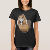 Beaver Bride Blume Wedding T-Shirt (Vorderseite)