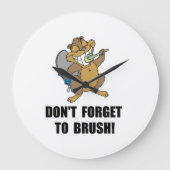 Beaver Brush Große Wanduhr (Vorderseite)