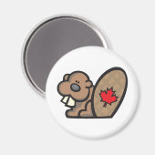Beaver canada magnet (Vorderseite/Rückseite)